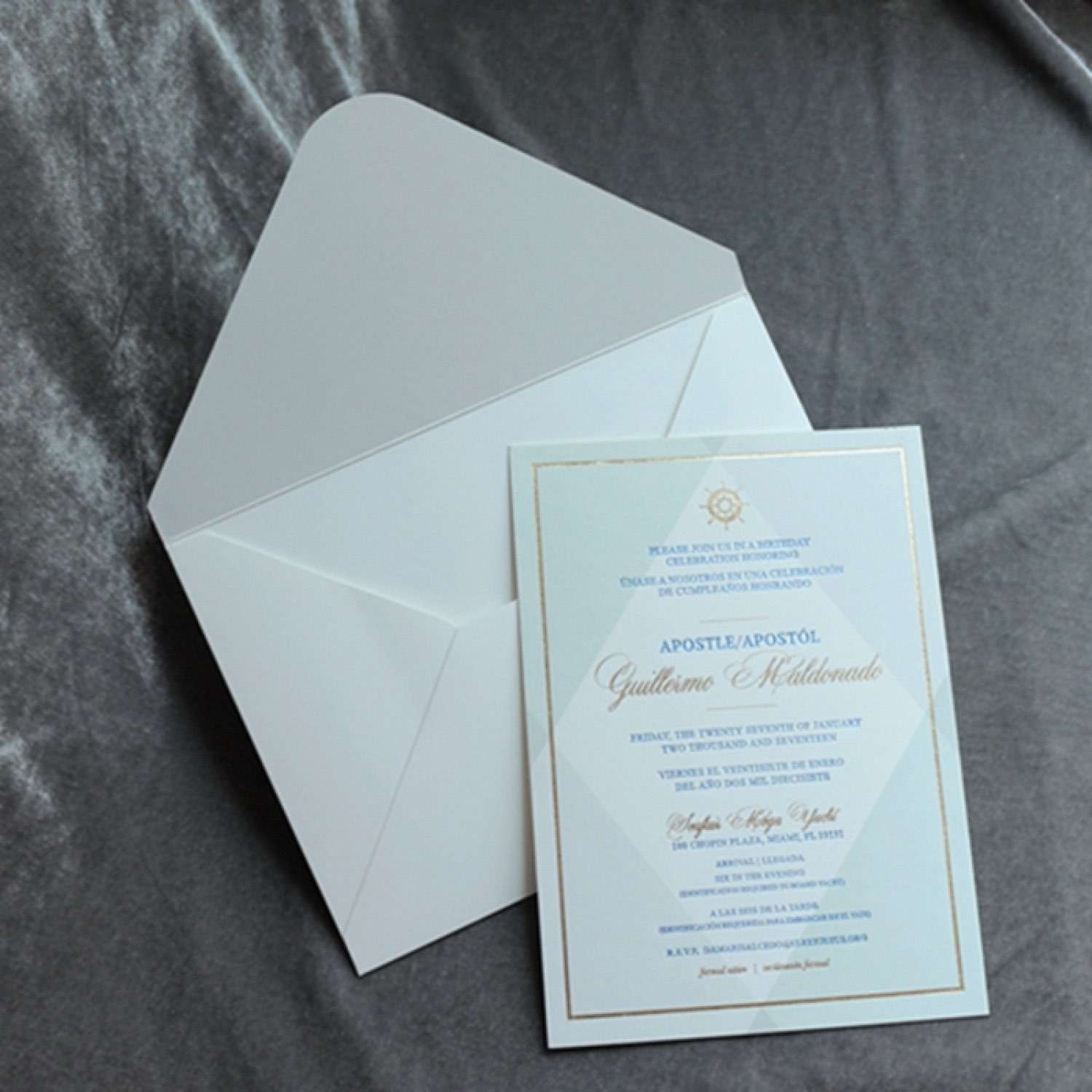 Simple Style Invitation Wedding Card Customized Greeting Card with Envelope 